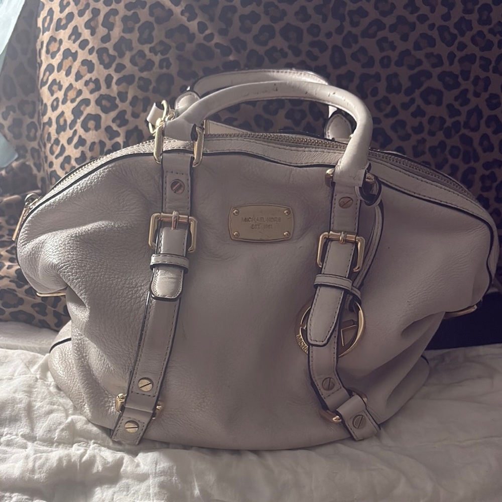 Michael Kors Cream Satchel with Classic Design